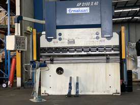 Late Model ERMAKSAN 2100mm x 40Ton NC Pressbrake With Laser Guards - picture0' - Click to enlarge