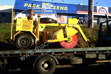 towed diesel powered broom , 2100mm wide , 3cyl diesel yanmar