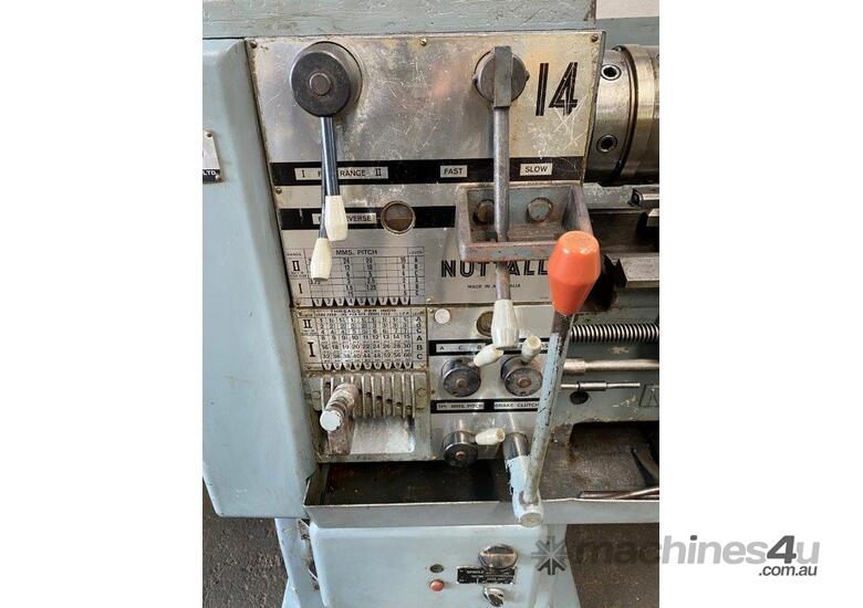 Used nuttall Nuttall 14 Series Lathe 350mm swing x 500mm centres mm tpi