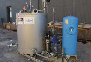 1110L Stainless Steel tank vessel Liquid Skid water filter 2x 1.1kW pumps