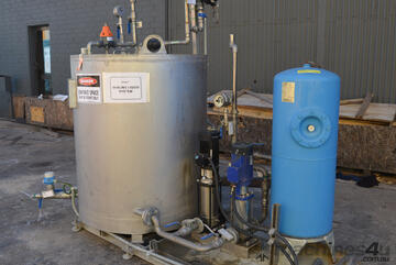 1110L Stainless Steel tank vessel Liquid Skid water filter 2x 1.1kW pumps