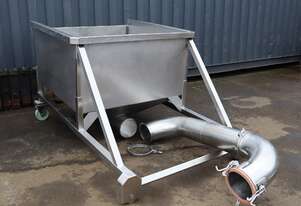 Stainless Steel Hopper Tank Trolley - 1100L