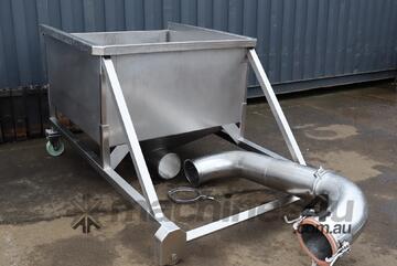 Stainless Steel Hopper Tank Trolley - 1100L