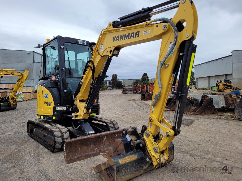 Used 2021 Yanmar 2021 Yanmar Vio35 6 Excavator With Full Cab Hitch