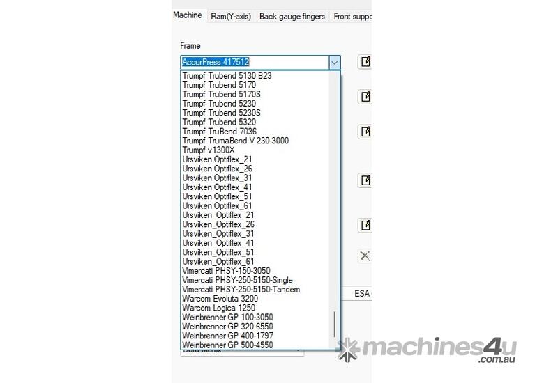 Used gt AutoPOL 3D CNC Press Brake Bend Software multiple Import Formats Posts for Most Press
