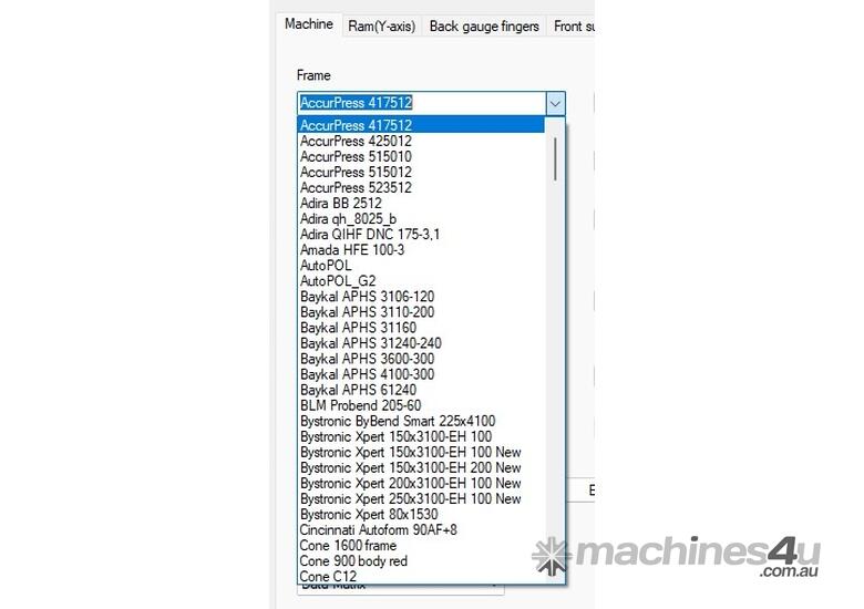Used gt AutoPOL 3D CNC Press Brake Bend Software multiple Import Formats Posts for Most Press