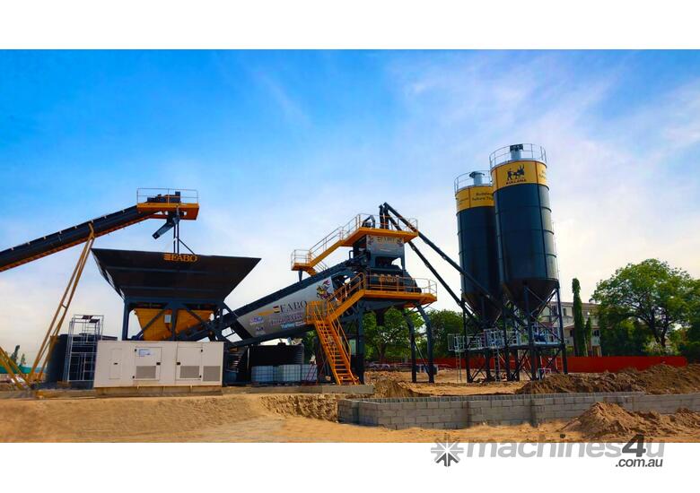 caption TURBOMIX-120 MOBILE CONCRETE PLANT READY IN STOCK