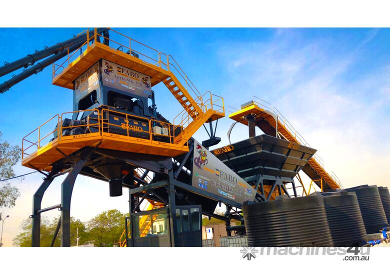 caption TURBOMIX-120 MOBILE CONCRETE PLANT READY IN STOCK