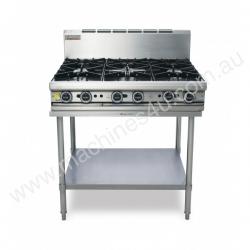 caption Trueheat T90-6 Gas Heated Cooktop With 6 Open Burn