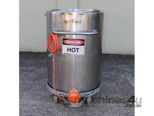 Electrically Heated Stainless Steel Jacketed Tank.