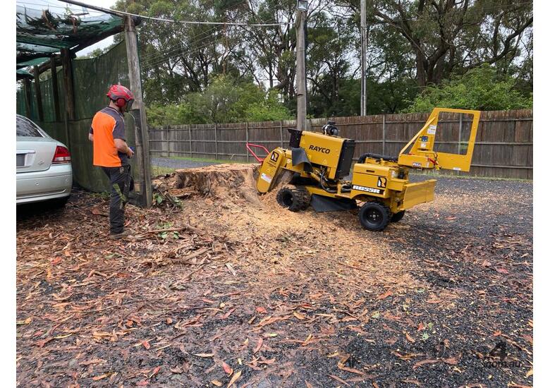 caption Used 2021 model Rayco RG55-R Stump Grinder
