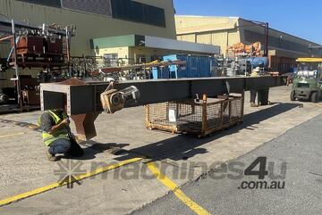 Large 11.5m troughed style bulk handling conveyor 3kw motor 455mm rubber belt