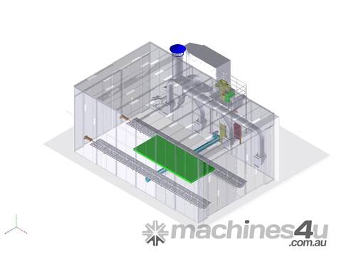 caption Sandblasting Room & 30t Trolley