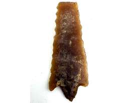 8000BC STONE AGE KNAPPED FLINT ARROWHEAD - picture0' - Click to enlarge