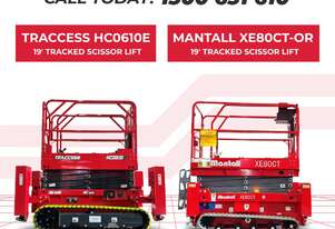 Used & Demo MANTALL & TRACCESS Tracked Scissor Lifts on SALE now!