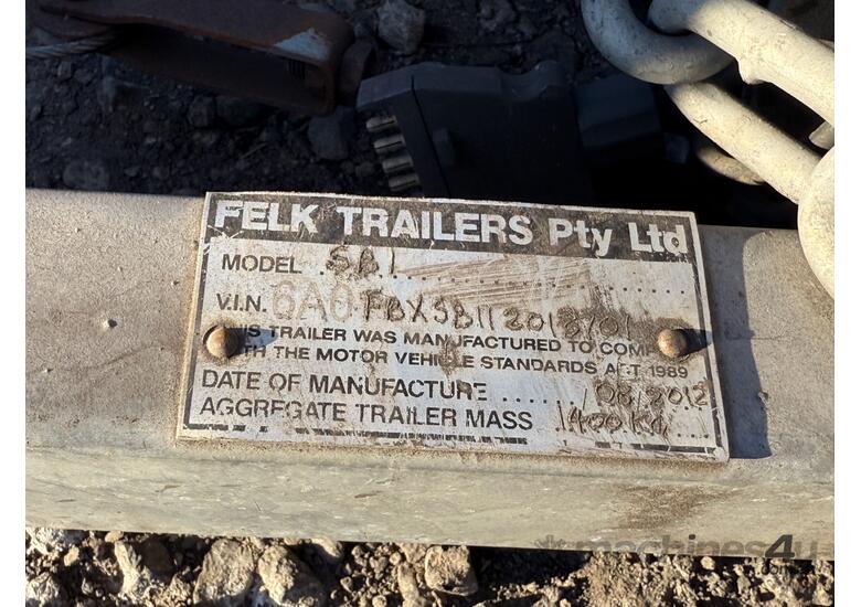 2012 Felk Trailers Single Axle Box Trailer
