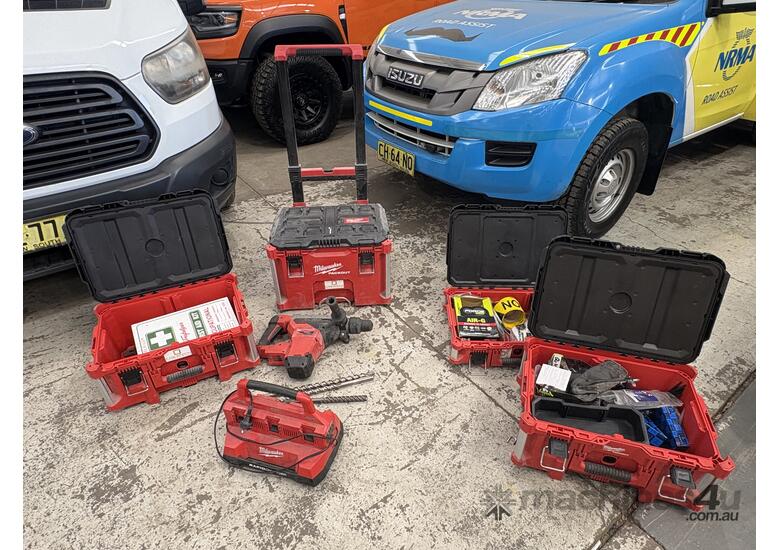 Assorted Milwaukee Tools & Packout With Contents