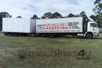 Scania Pantech truck and dog
