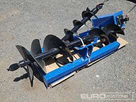 Unused Captok Hydraulic Auger Drive & 3 Augers to suit Skidsteer Loader  - picture0' - Click to enlarge