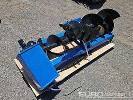 Unused Captok Hydraulic Auger Drive & 3 Augers to suit Skidsteer Loader  - picture1' - Click to enlarge