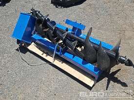 Unused Captok Hydraulic Auger Drive & 3 Augers to suit Skidsteer Loader  - picture2' - Click to enlarge