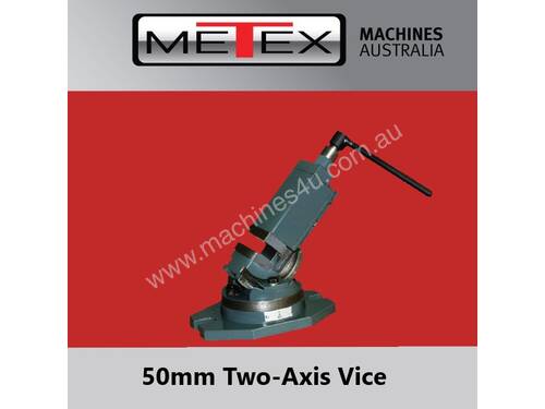 Milling Vice 50mm METEX Bi Axis Two Way Swivel Base Tilting Vise Metal Wood Work
