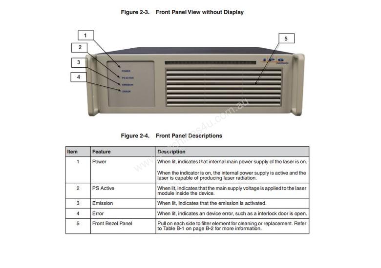 caption IPG YLR Fiber Laser 500w (laser only)