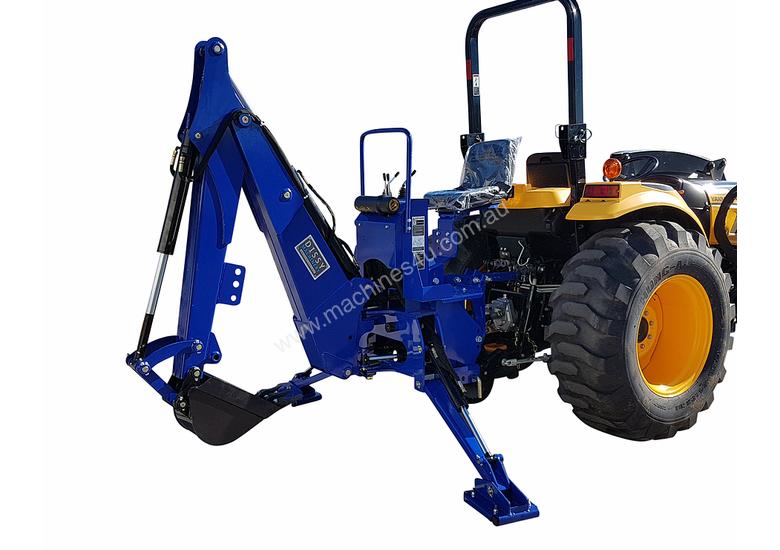caption 80HP TRACTOR BACKHOE ATTACHMENT, 3 POINT LINKAGE INCLUDES BUCKET