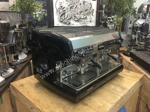 WEGA POLARIS 2 GROUP METALLIC BLACK ESPRESSO COFFEE MACHINE CAFE CART LATTE BAR