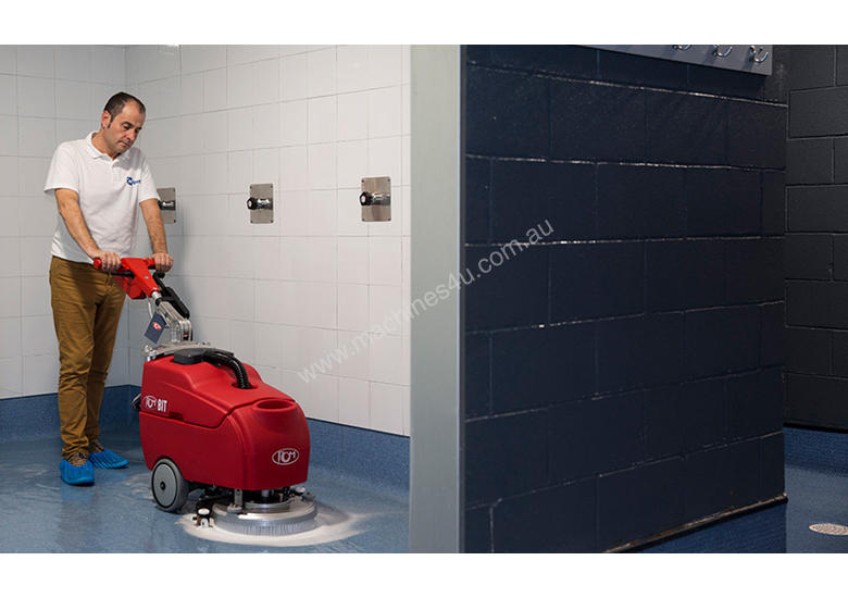 caption RCM Bit Walk Behind Floor Scrubber