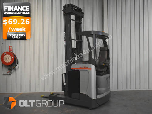 Nissan High Lift Electric Reach Truck 7.95m Mast 1600kg Capacity 2013 Model Low Hours
