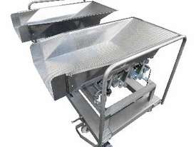 6 Head Linear Weigh Scales with Feeding Hopper Vibrators and Incline Conveyors (Washdown) - picture2' - Click to enlarge