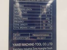 Yawei CNC Pressbrake PBH-110/3100 - picture0' - Click to enlarge
