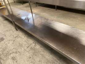 Preparation Bench, stainless steel, 150mm splashback - picture2' - Click to enlarge