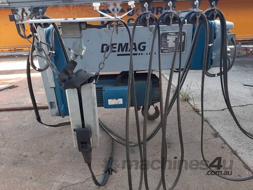 2 x 5000Kg Demag Cranes