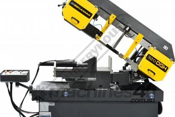 BMSY-320DGH Semi - Automatic Swivel Head-Dual Mitre Metal Cutting Band Saw Inverter Variable Cutting