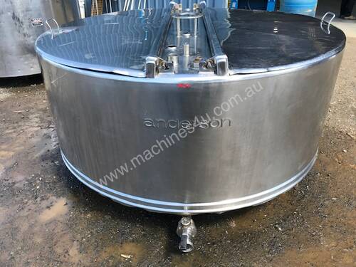 1,450ltr Stainless Steel Dimple Jacketed Tank