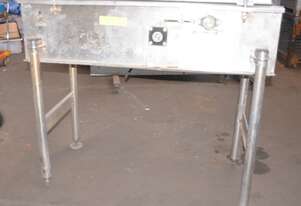 Stainless steel rubber 450mm wide belt motorised conveyor 1600mm long Food Grade