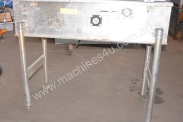 Stainless steel rubber 450mm wide belt motorised conveyor 1600mm long Food Grade