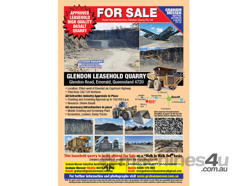 QUARRY FOR SALE - QLD