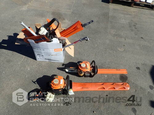 PALLET COMPRISING OF 3 X STIHL HEDGE TRIMMERS (1X PARTS) & 1 X STIHL MS200 CHAINSAW (PARTS ONLY)