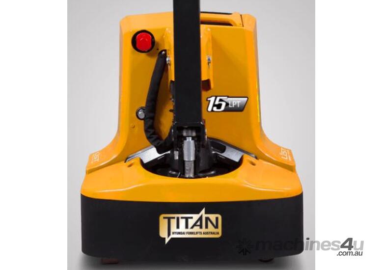 caption HYUNDAI 15LPT LITHIUM PALLET TRUCK - Hire