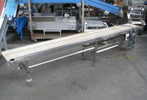 STAINLESS STEEL Motorised Belt Conveyor - 3.7m long