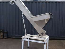 Stainless Hopper Elevator Incline Belt Conveyor - 2.25m high - picture0' - Click to enlarge