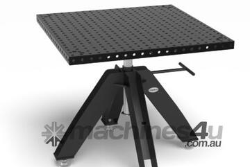Rotating table height adjustable static incl. Basic work top 1000x1000x50