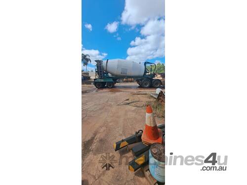 Semi trailer concrete mixer