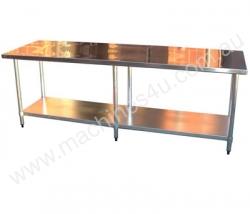 caption Brayco 3096 Flat Top Stainless Steel Bench (762mmW