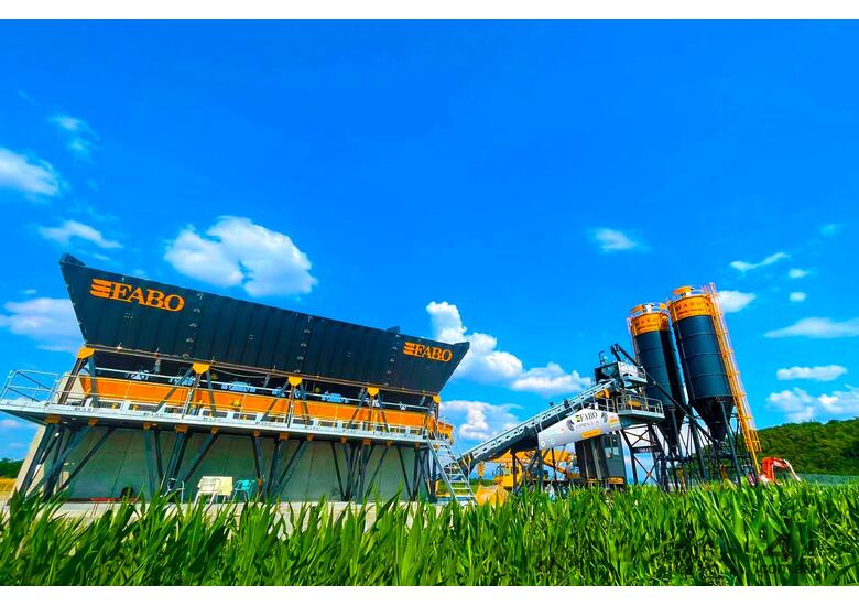 caption FABO COMPACT-60 CONCRETE PLANT | CONVEYOR TYPE