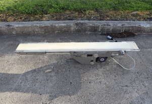 Stainless Motorised Narrow Belt Conveyor - 1.3m long