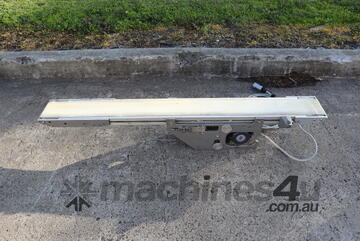 Stainless Motorised Narrow Belt Conveyor - 1.3m long